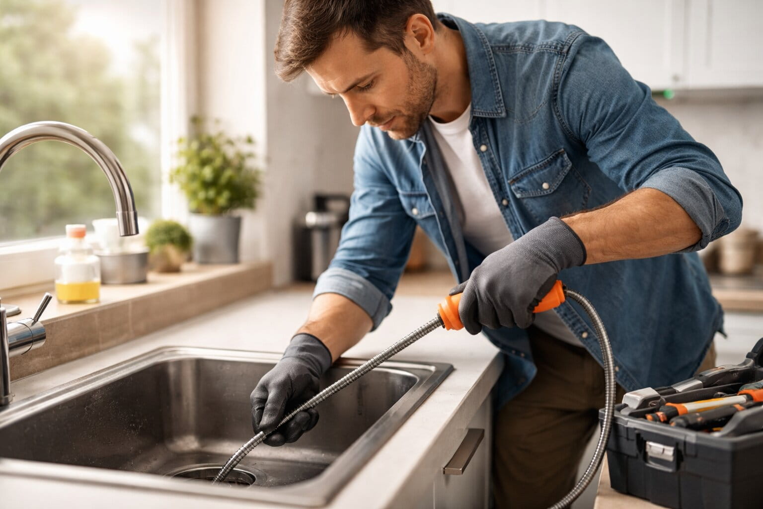 Rohrreinigung mit Spirale – Anleitung